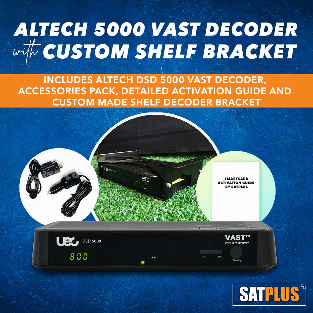 UEC DSD 5000 VAST Decoder Box with Custom Made Shelf Bracket