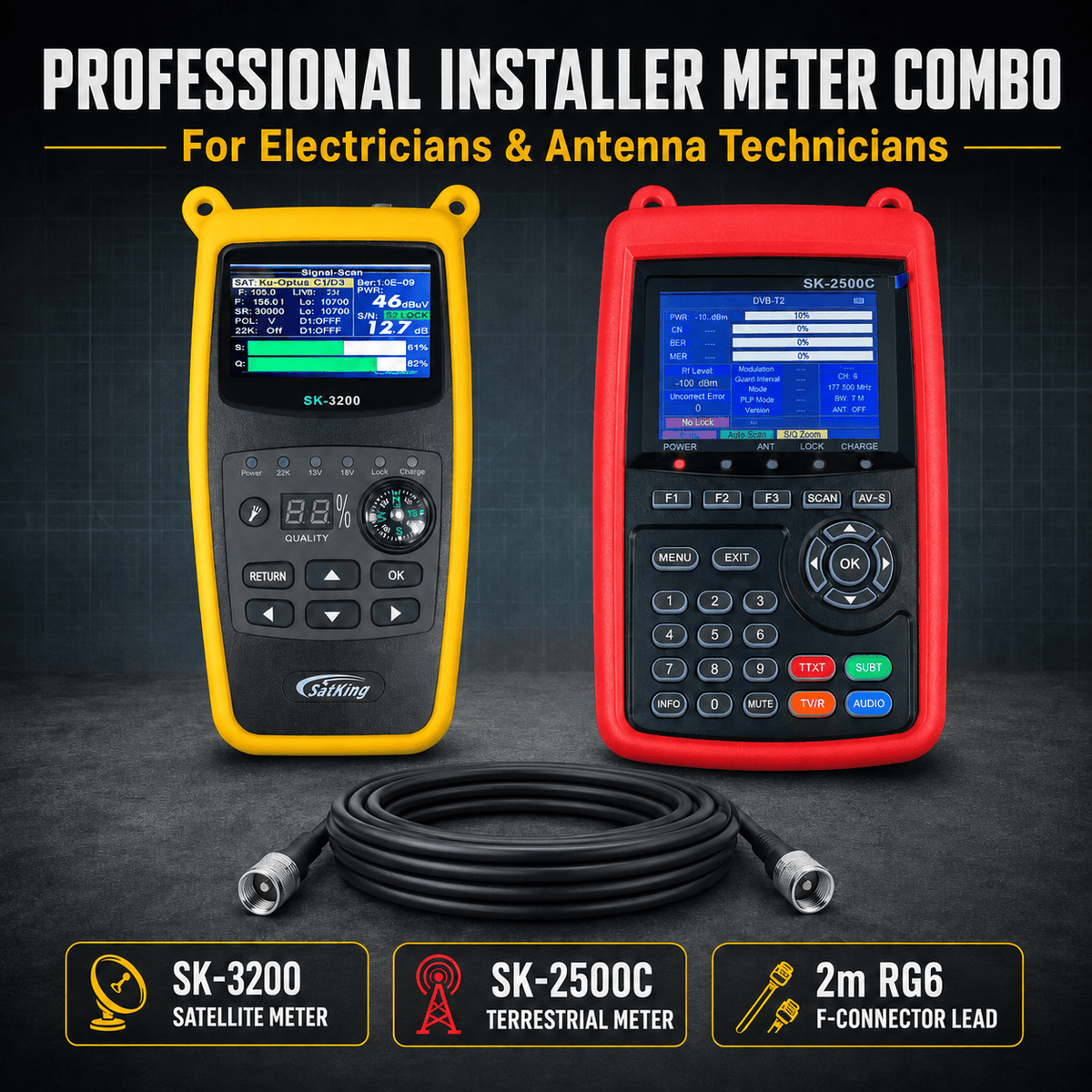 Professional Satellite and Terrestrial Meter Combo