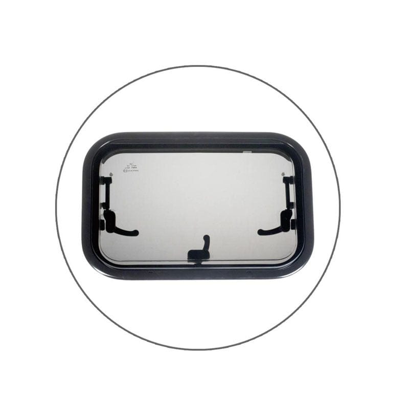 SJRV Flat Acrylic Caravan Windows with Blind and Flyscreen - 300mm x 900mm