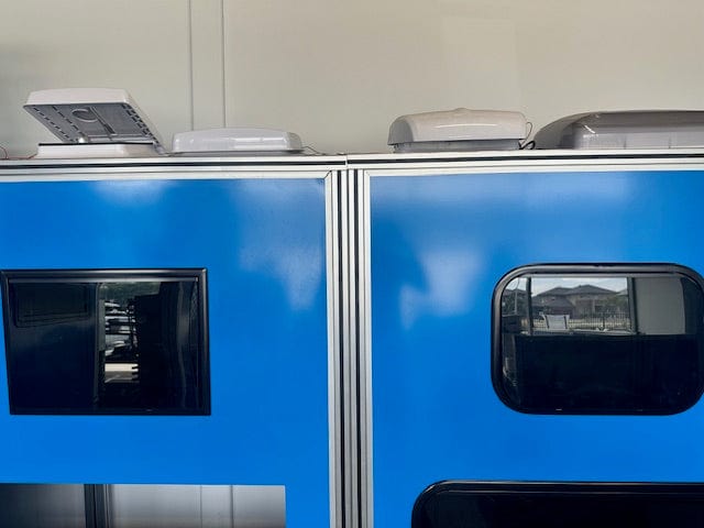 SJRV Flat Acrylic Caravan Windows with Blind and Flyscreen - 300mm x 900mm