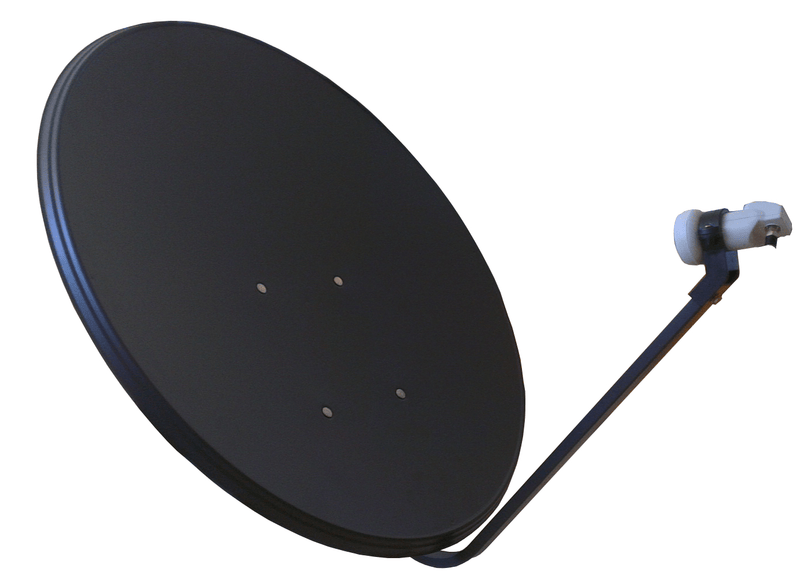 Complete Satellite TV Hardware Kit with 80 cm Dish