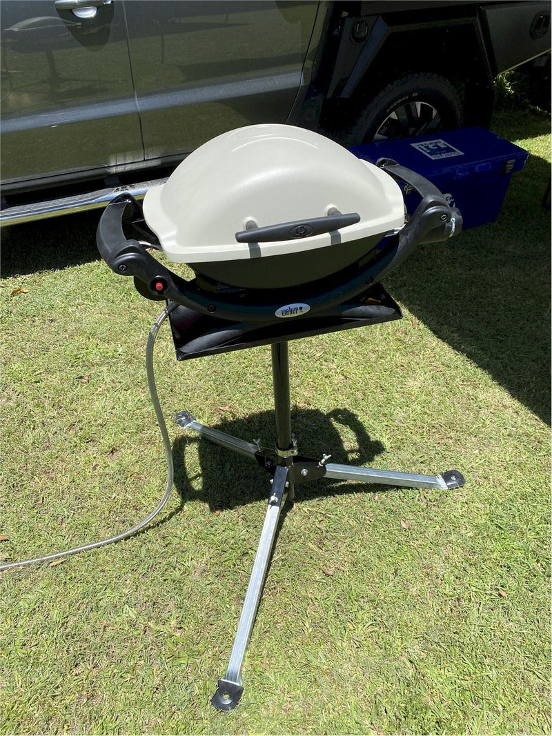 Trip-Pod BBQ Tripod Stand to suit Weber Q2000 and Q2200 for Caravans and Camping