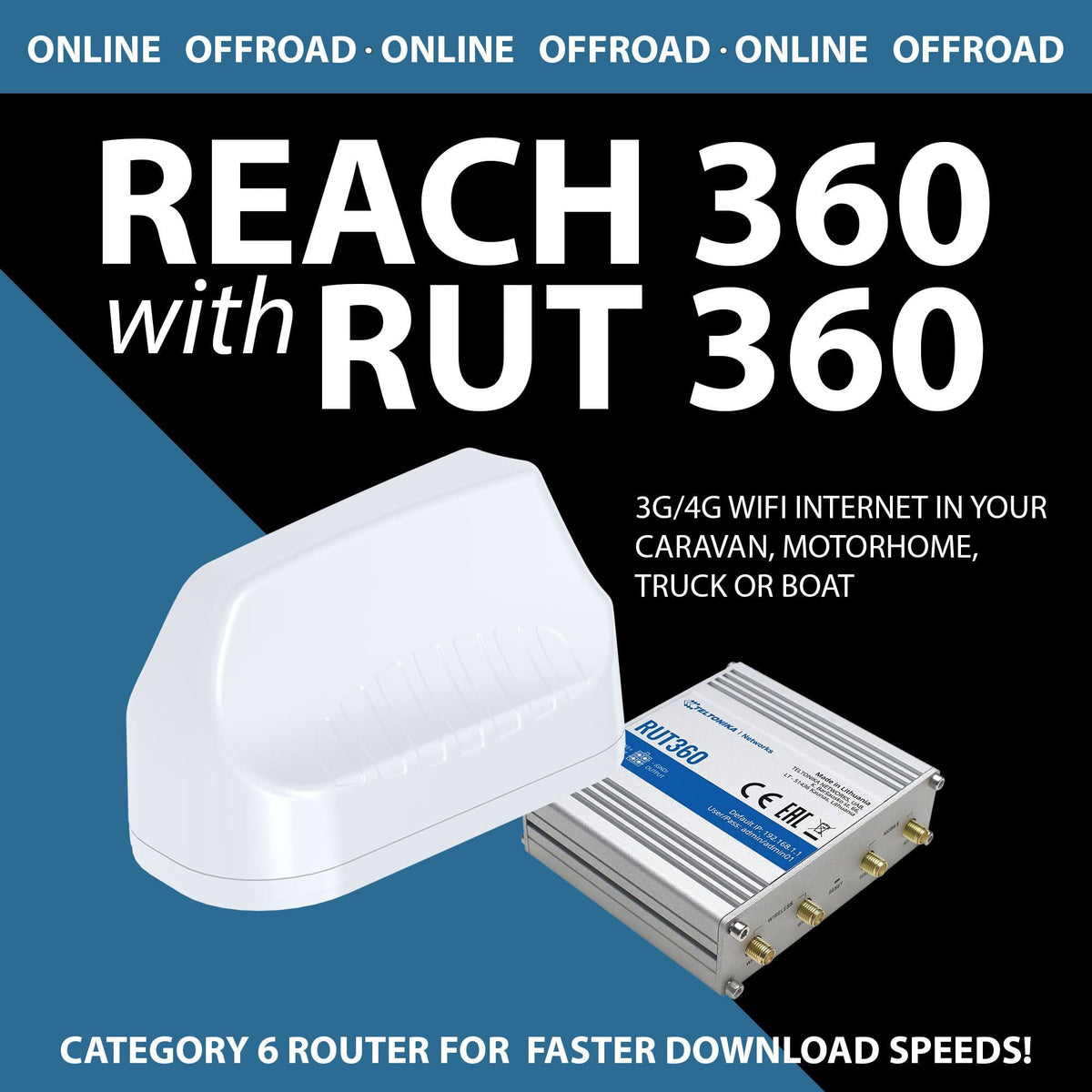 Caravan Internet Antenna | Reach RV - Wifi Antenna with High Speed Router