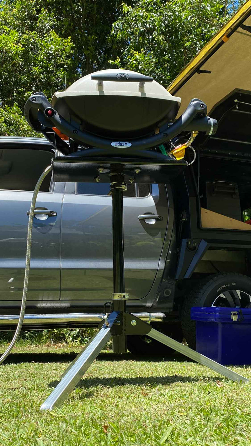 Trip-Pod BBQ Tripod Stand to suit Weber Q2000 and Q2200 for Caravans and Camping