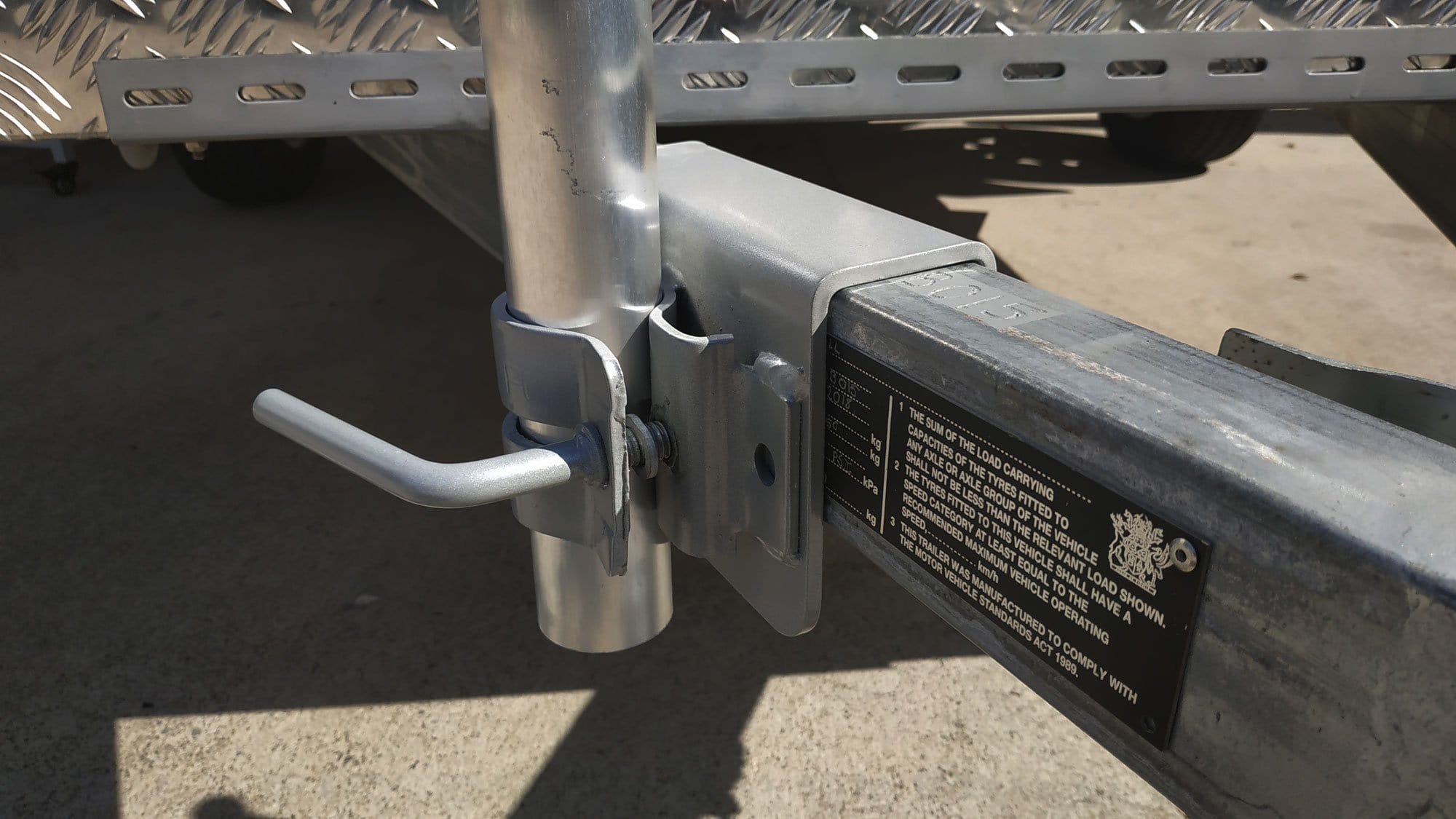 Universal Satellite Dish Drawbar Clamp - Caravan Bracket