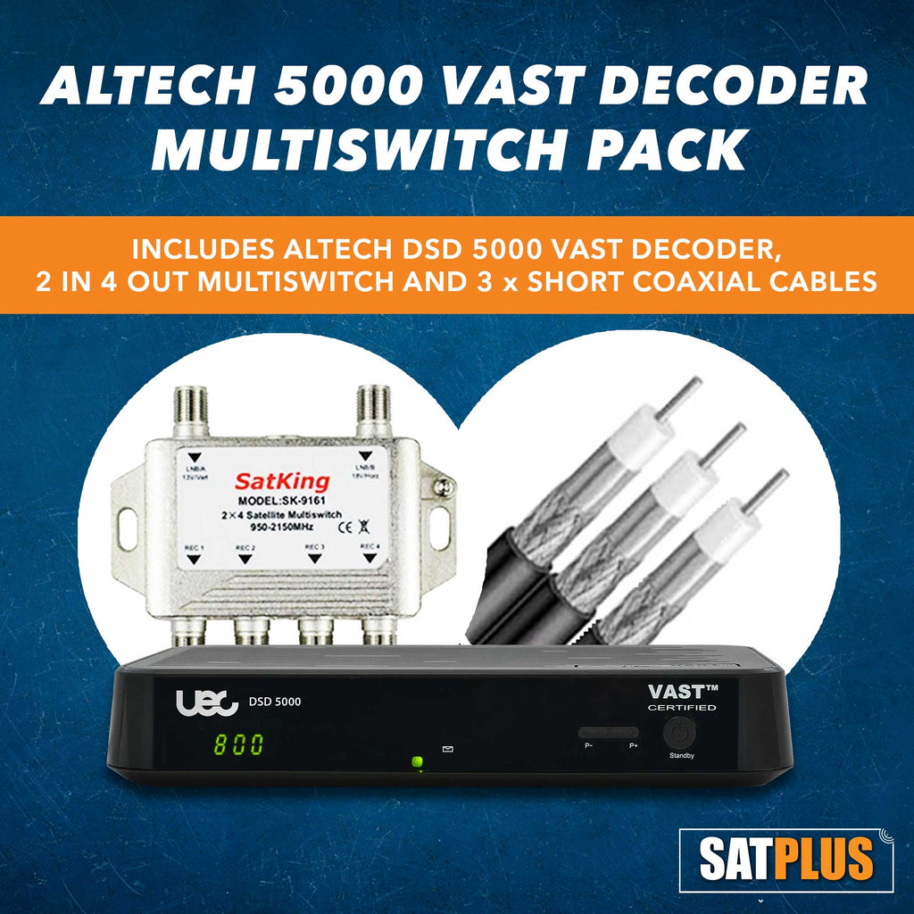 Altech VAST Box with Multiswitch Pack - Foxtel Decoder and VAST