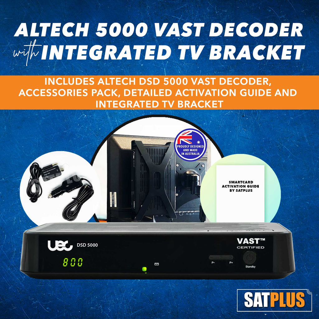 Altech DSD 5000 VAST Decoder Box with Integrated TV Bracket