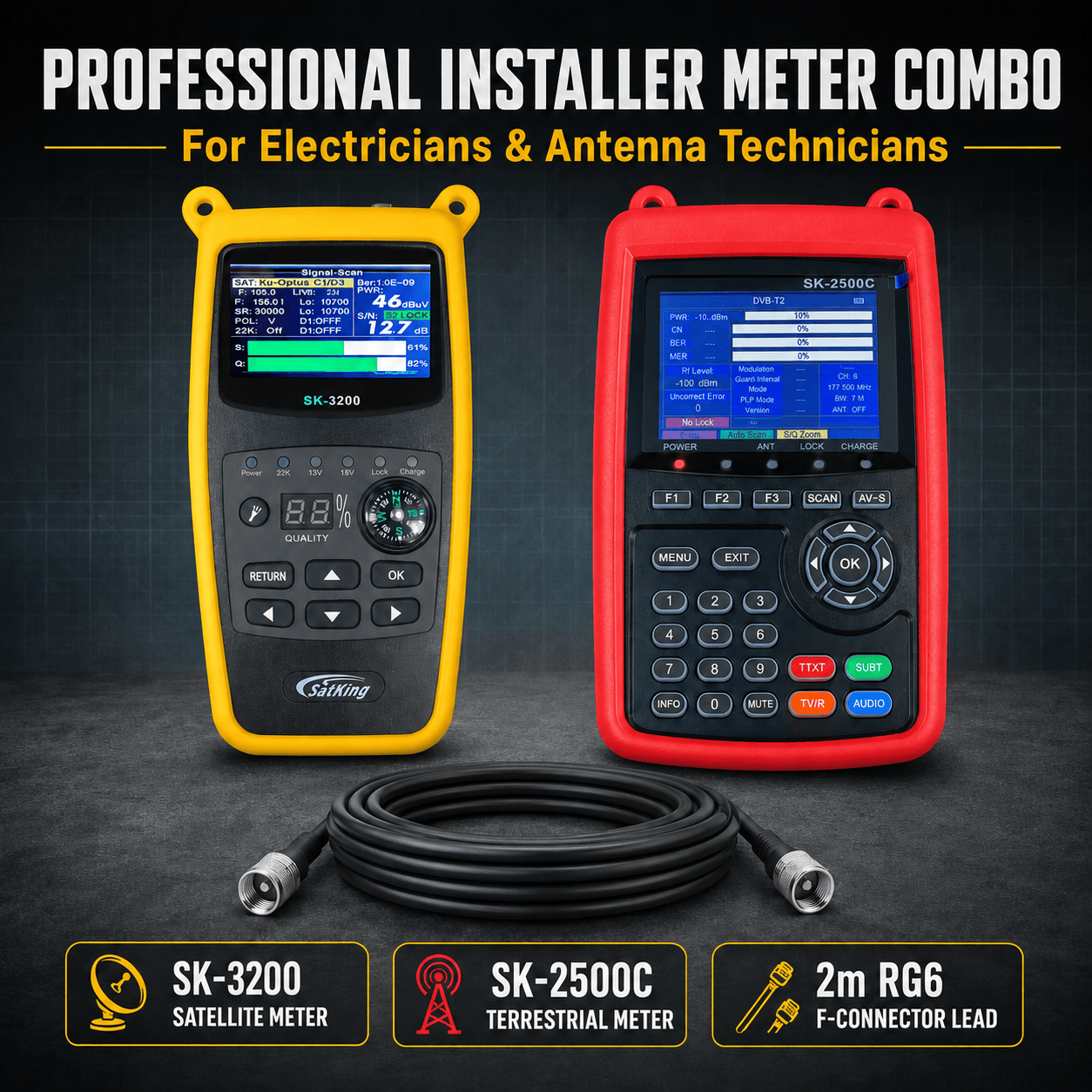 Professional Satellite and Terrestrial Meter Combo