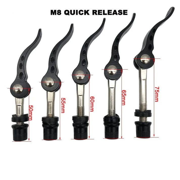 Aluminium Cam Lever with Nut M8 x 75mm Thread - BLACK