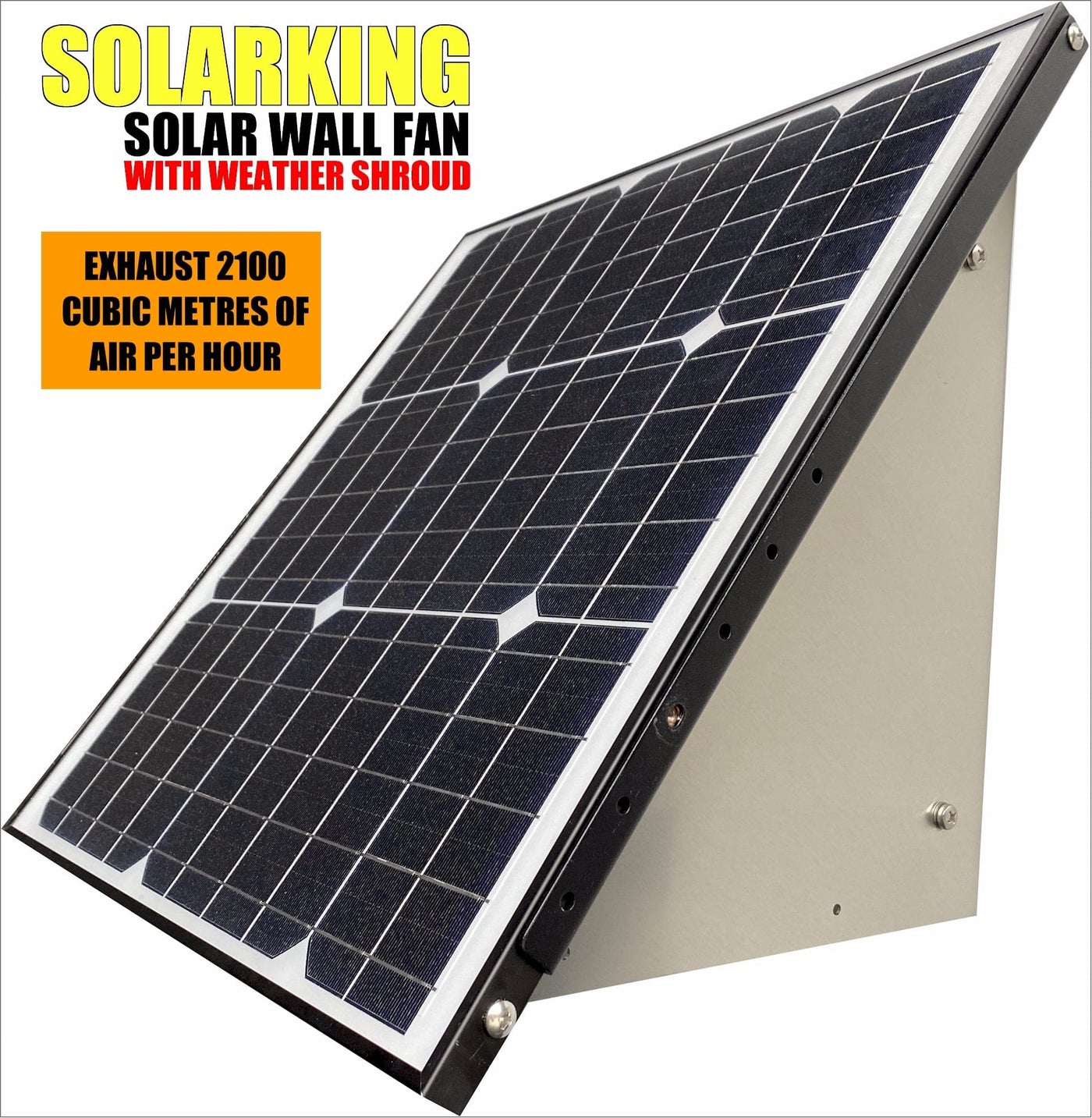 Solar Wall Ventilation Fan 320MM Outdoor Extraction Fan home and shed