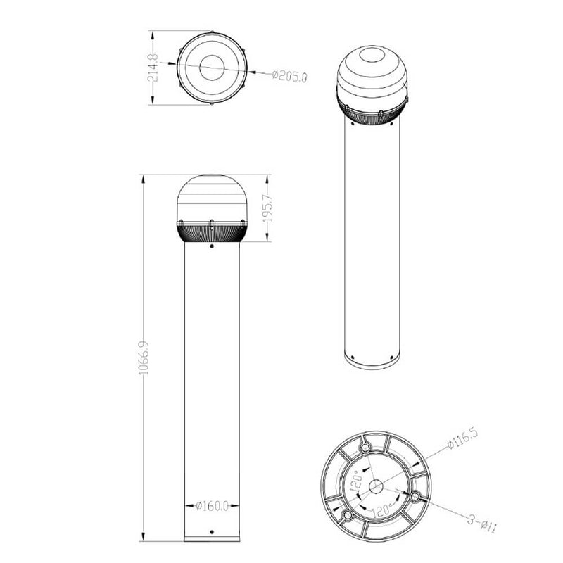 Commercial Solar Bollard Light - High Quality Solar Lighting