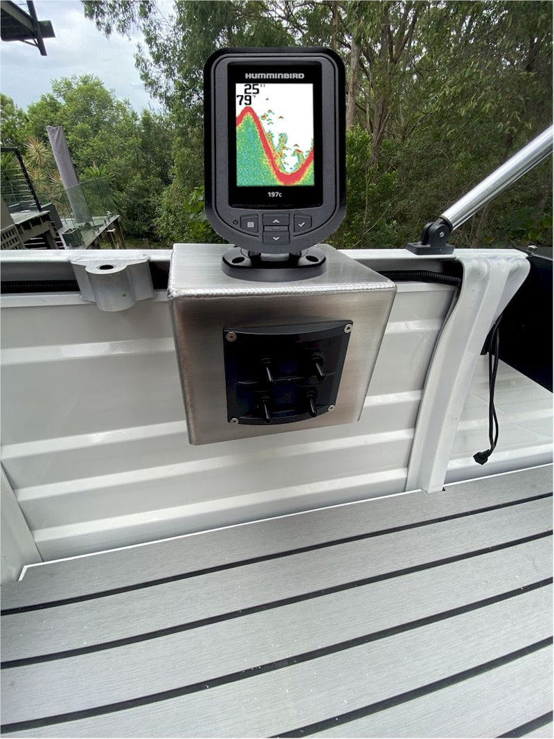 Compact Fishfinder Mount with 4 Gang Switch suit Tinnie or Small Boat