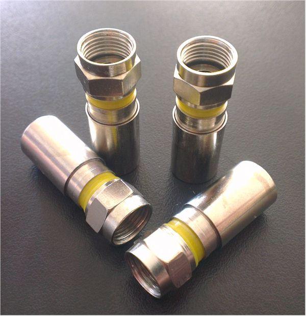 SP RG6 Quad Shield Compression Connector