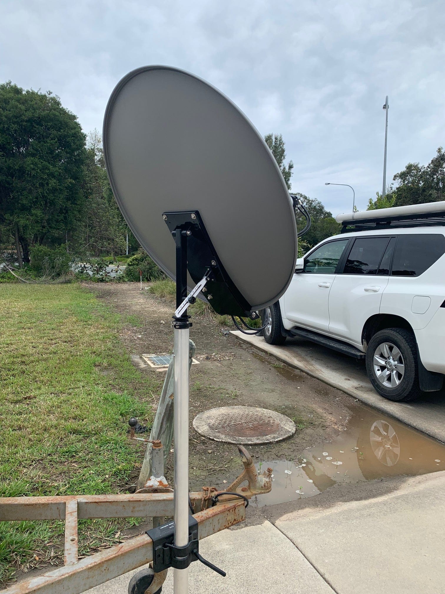 Drawbar pole suit TD1 Sat TV Dish