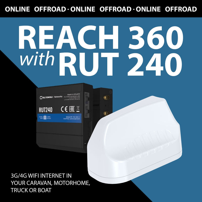 Caravan Internet Antenna | Reach 360 Antenna with Category 4 Router