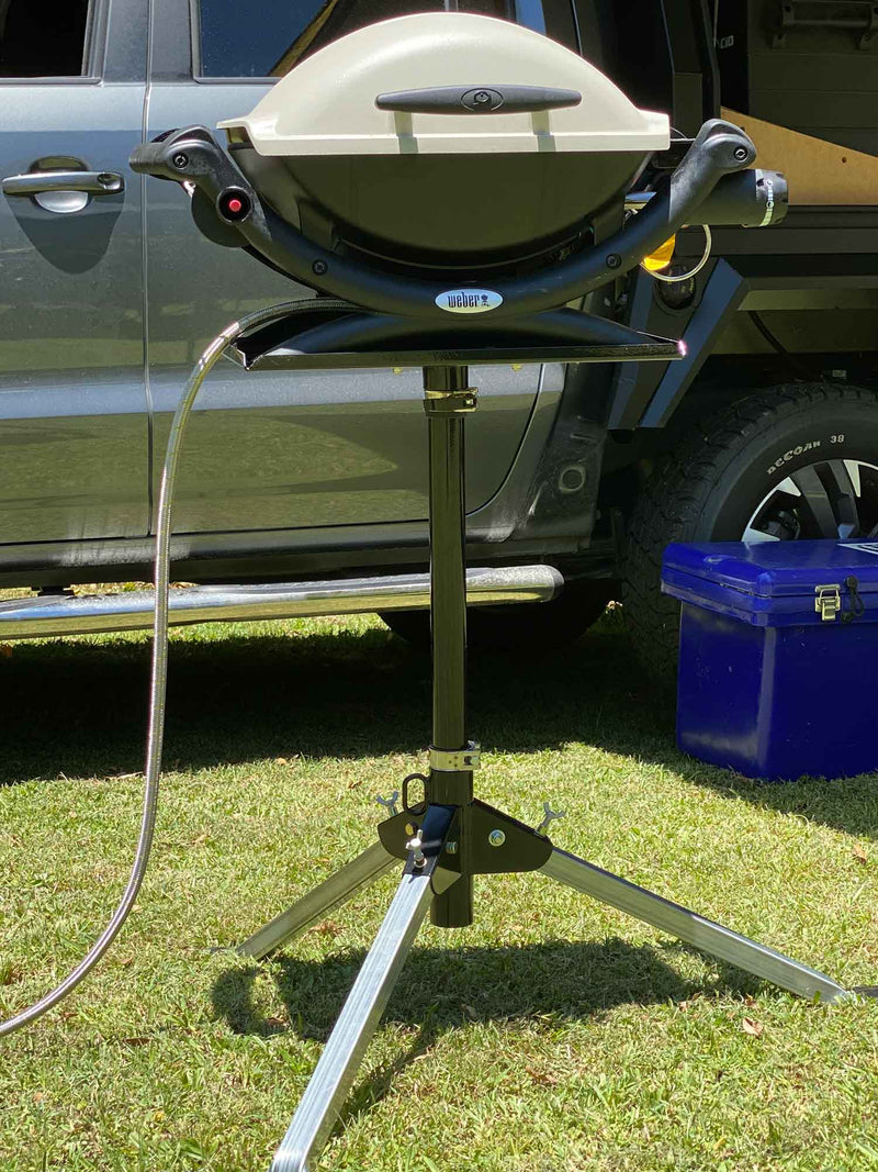 Trip-Pod BBQ Tripod Stand to suit Weber Q2000 and Q2200 for Caravans and Camping