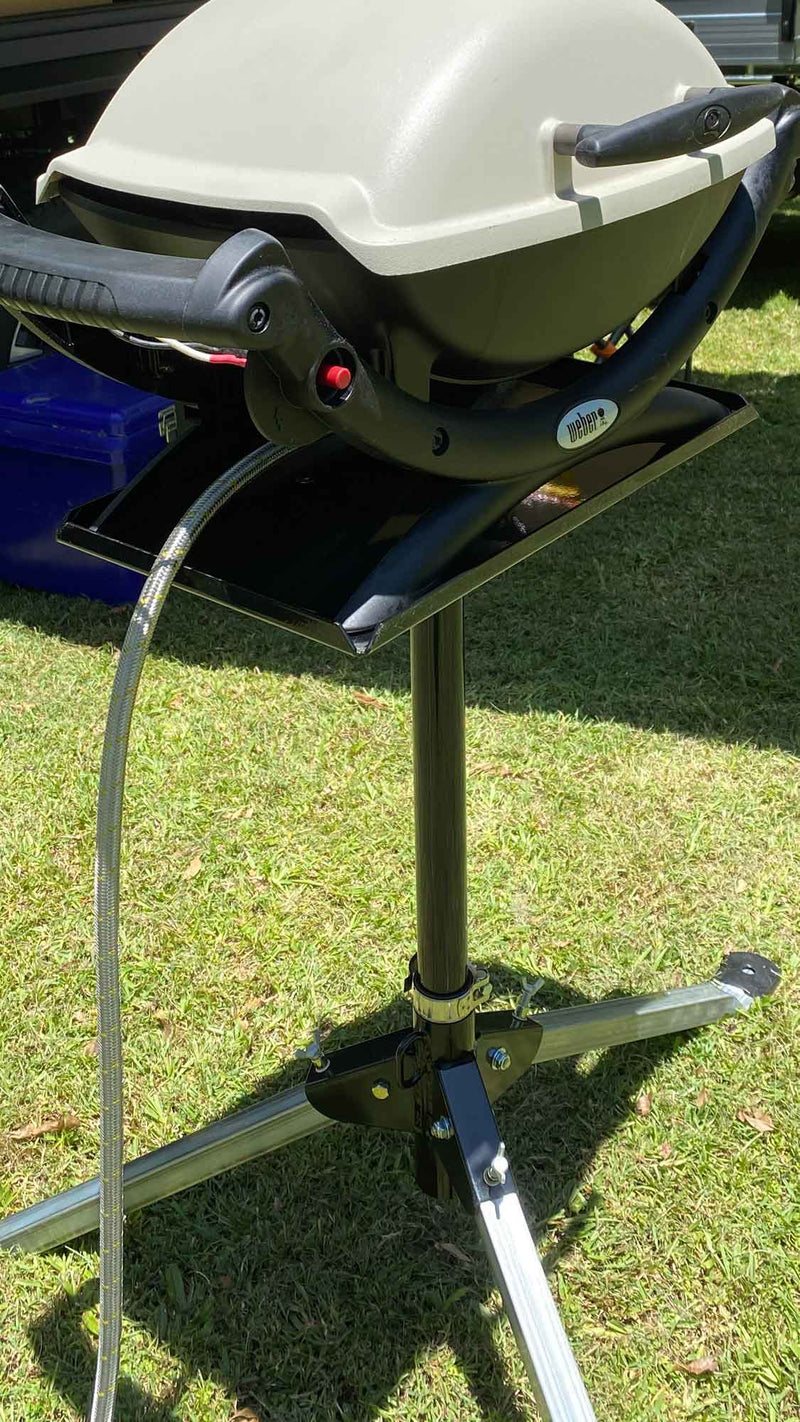 Trip-Pod BBQ Tripod Stand to suit Weber Q1000 and Q1200 for Caravans and Camping