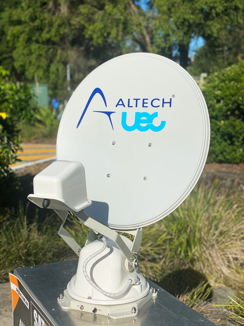 Altech UEC Aura (Halo) 60cm Automatic Caravan Sat Dish Bundle Deal