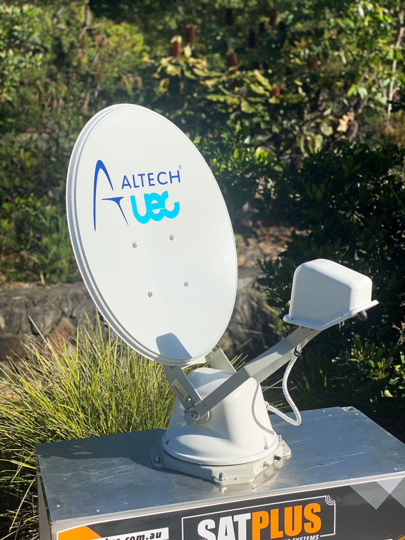 Altech UEC Aura (Halo) 60cm Automatic Caravan Sat Dish Bundle Deal