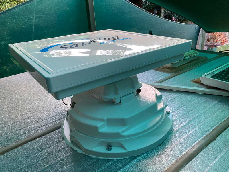 SatKing Promax Pro Max Plus Auto Sat Dish Bundle inc VAST box, bracket and custom mounting plate