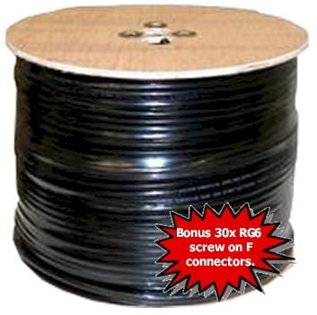 RG6 Quad Shield Cable 305 Metre Roll