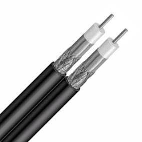 RG6 Quad Shield Siamese Cable - Buy it by the metre